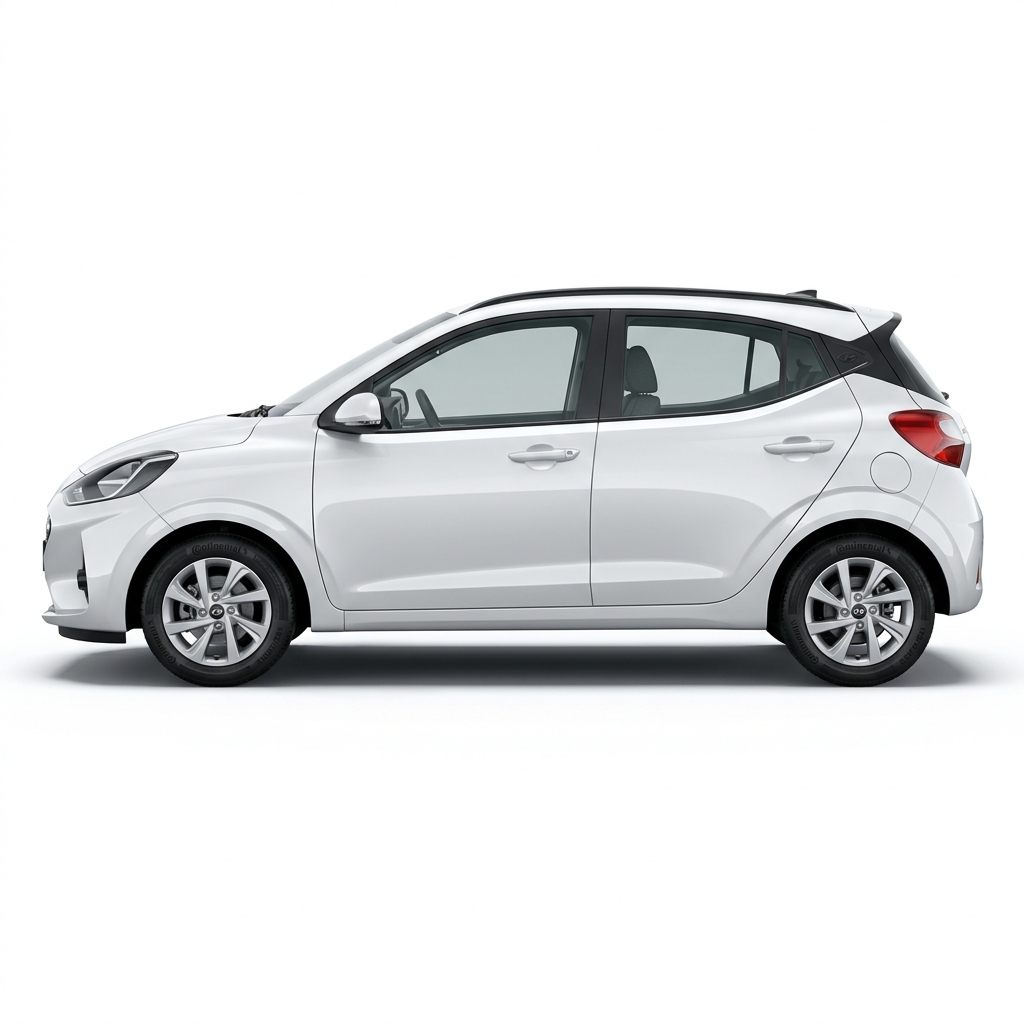 Hyundai i10 White Hatchback Petrol plus CNG